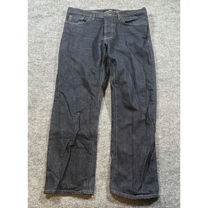Baldwin Jeans Men's 36x28 The 76 Mid Rise Taper Fit Dark Wash EUC